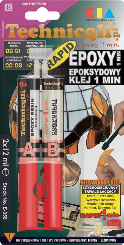 E 358 Klej epoksydowy 1 min - Akumulatory • Chemia Samochodowa • Auto Części